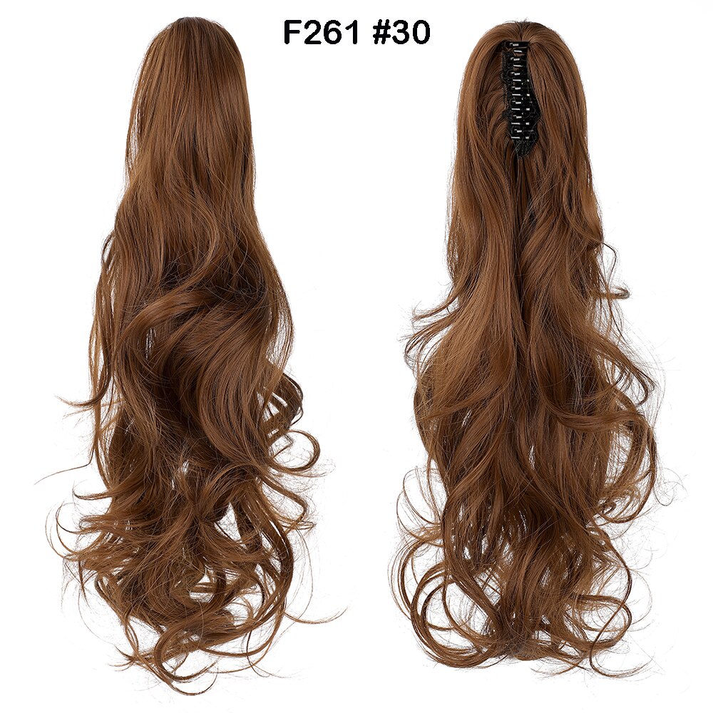 SHANGZI – Extension synthétique queue de cheval tressée, postiche queue de cheval noire pour femmes: F261 30