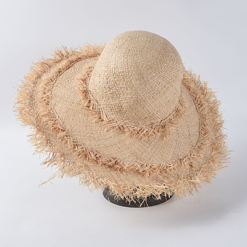 Zomer Dames Brede Rand Bramen Raffia Stro Hoeden Floppy Zonnehoed Voor Vrouwen Grote Rand Panama Lady Beach Hoeden Cap chapeau Femme