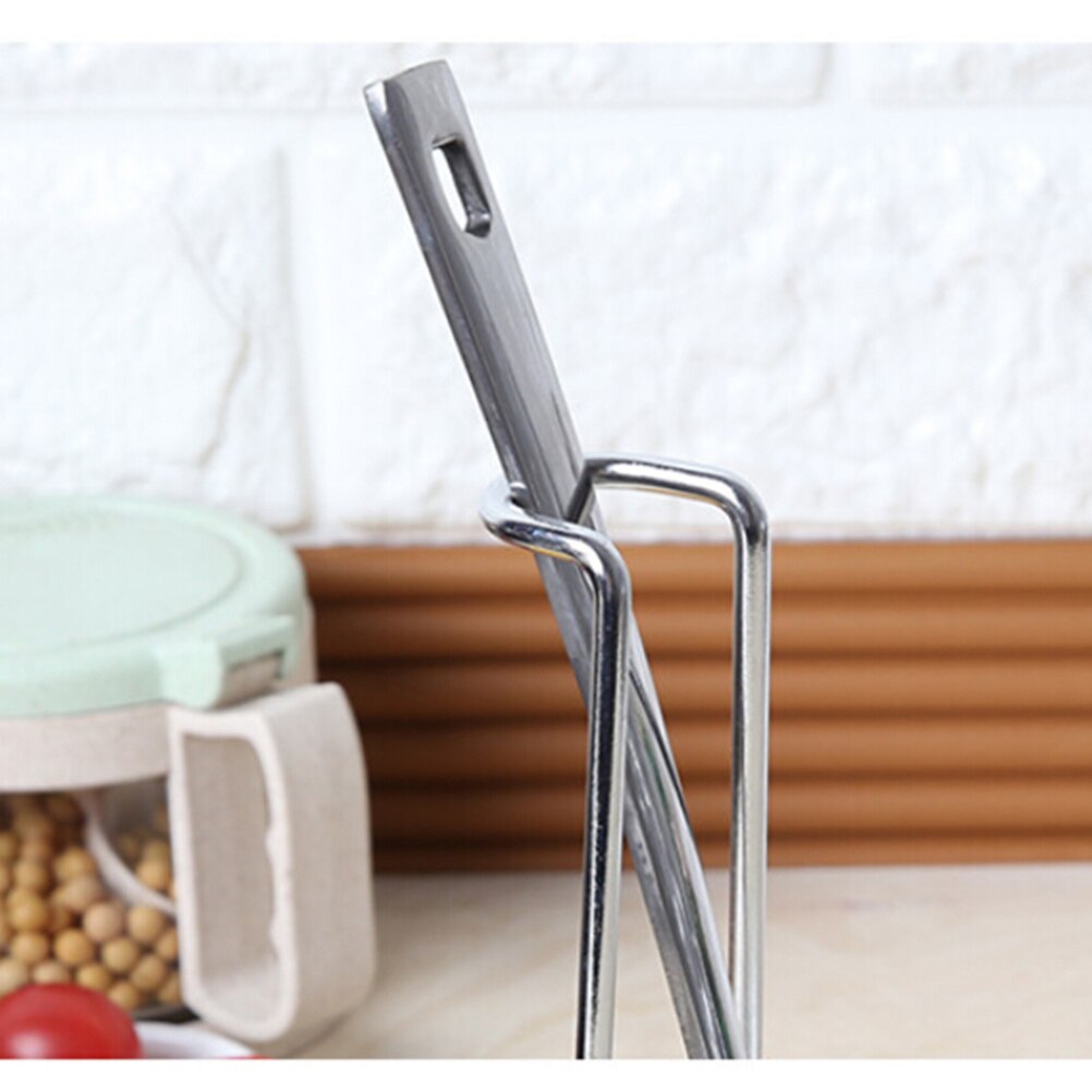 Kitchen Stainless Steel Soup Spoon Rest Soup Ladle Colander Holder Stand Rack