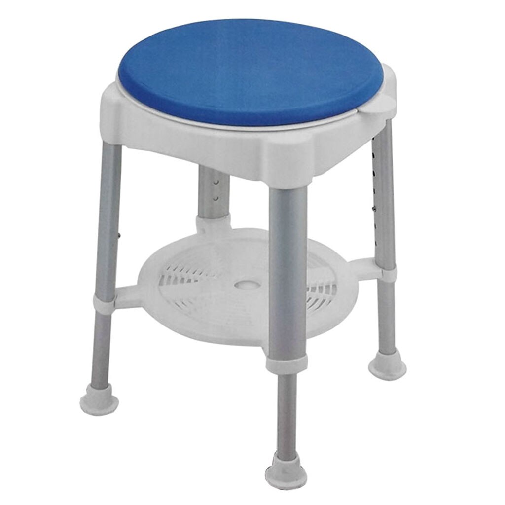 AntiSlip Adjustable Height Bath Stool Swivel Shower Stool Heavy Duty