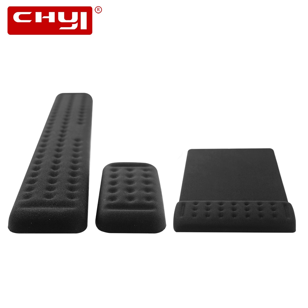 CHYI Porous Soft Memory Mouse Pad Ergonomic Natural Rubber Single Hand Wrist Rest Mat Keyboard Mousepad Kit For Laptop Desktop