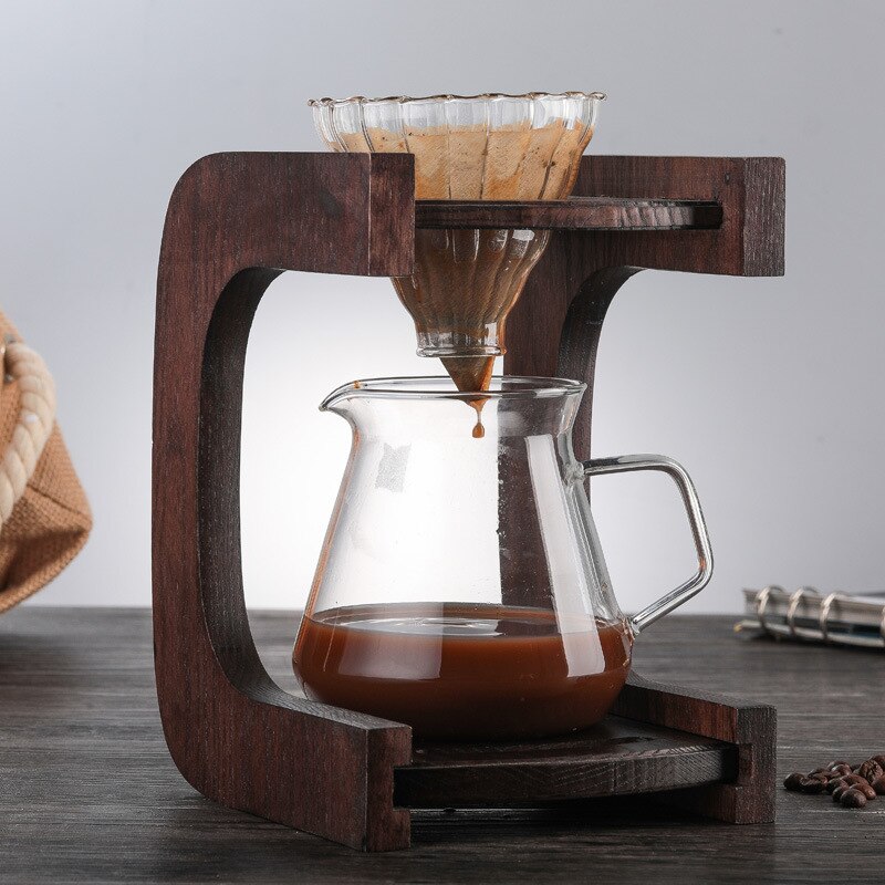 Coffee Pot Set V60 Filter Holder Sharing Pot Coffee Drip Filter Pot Coffee Pot Gao Peng Glass Coffee Set