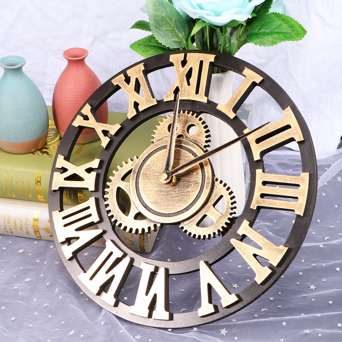 Industrial Gear Wall Clock Decorative Retro MDL Wall Clock Industrial