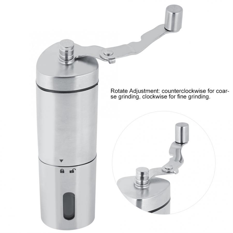 Household Portable Manual Coffee Mill Grinder Stainless Steel Hand Crank Mill Coffee Bean Kitchen Mini Coffee Grinder