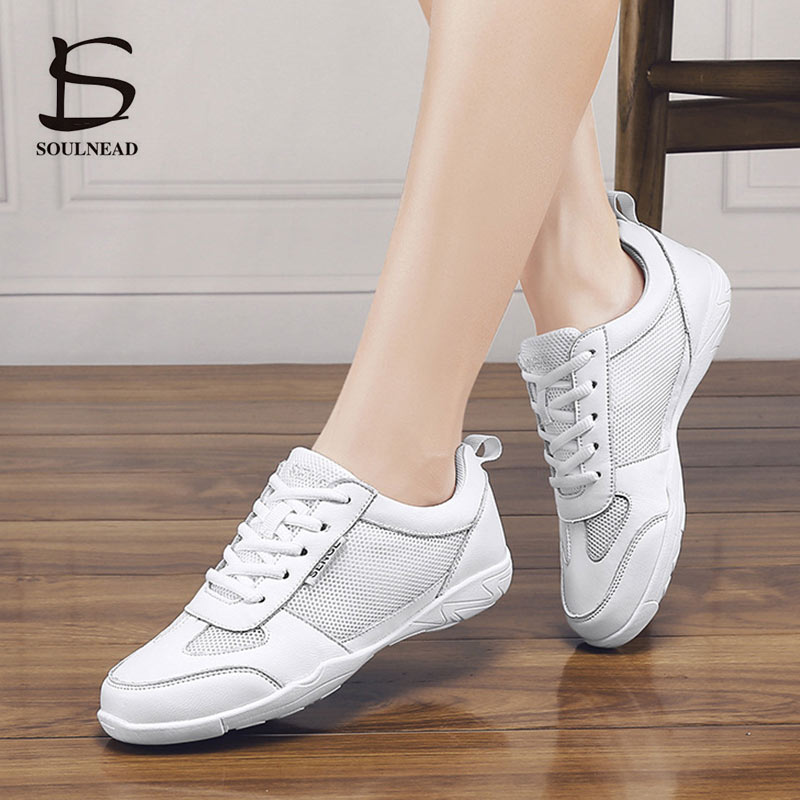 Erwachsene Frauen aerob Schuhe Weiß Jazz tanzen Schuhe Mädchen Wettbewerbs Schuhe Weiche Sohle Weibliche Fitness Tanz Turnschuhe Größe 34-41