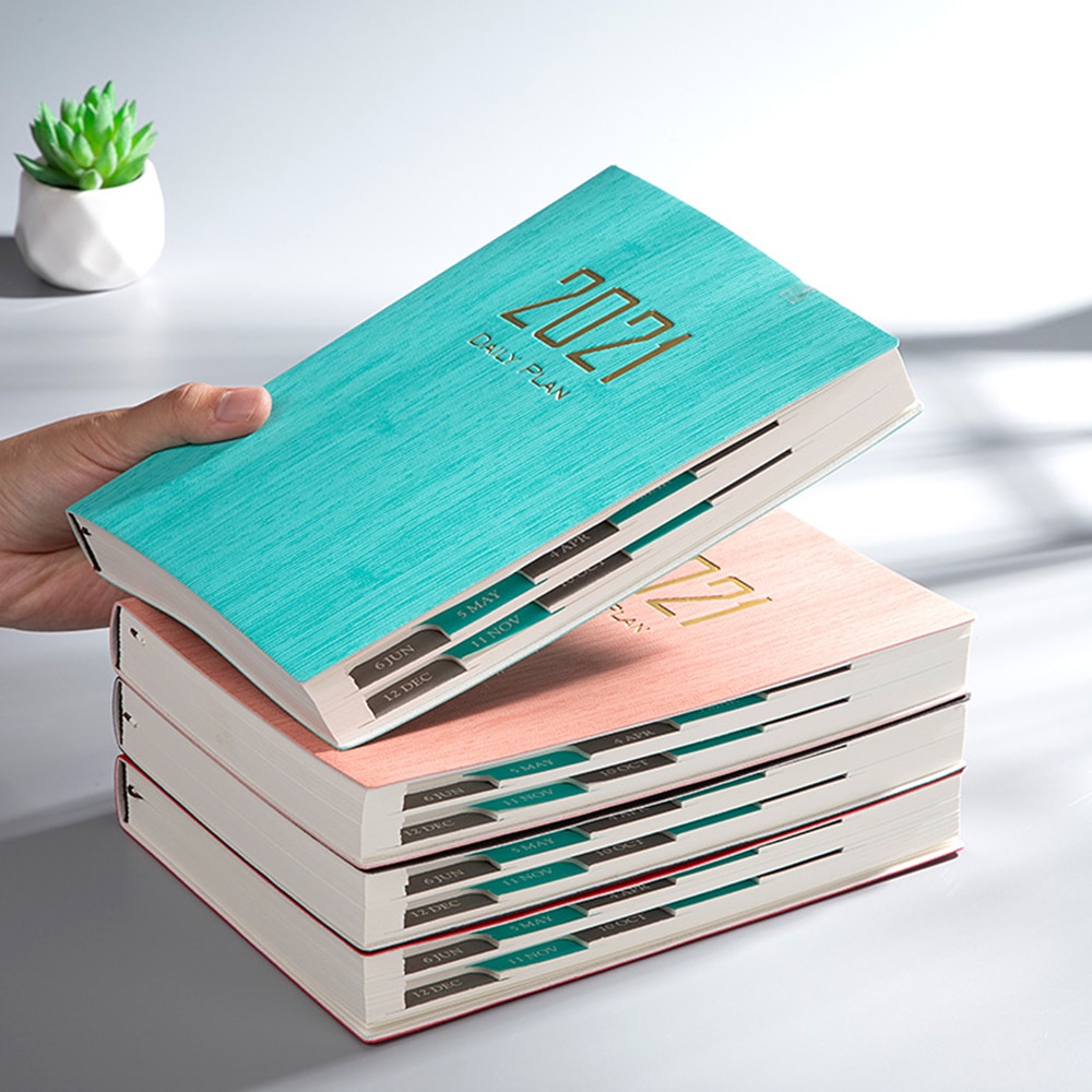 A5 Notebook Diary Solid Color Time Management Schedule Book Daily Plan Book Stationery Supplies