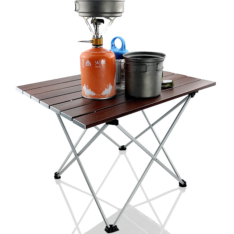 Folde bord, bærbart campingbord, aluminium sammenklappelig bordplade, ultralet kompakt