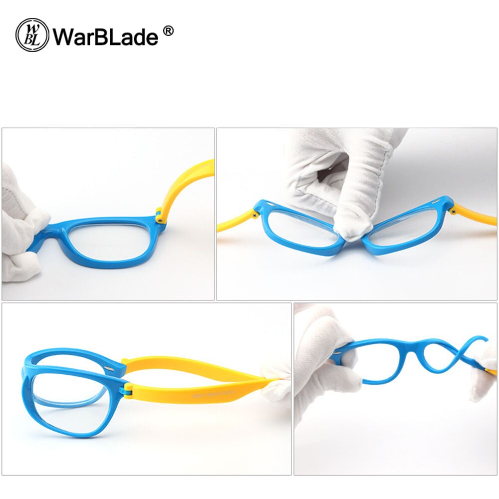 Gafas de silicona para niños y niñas, montura Flexible para gafas, estuche gratis