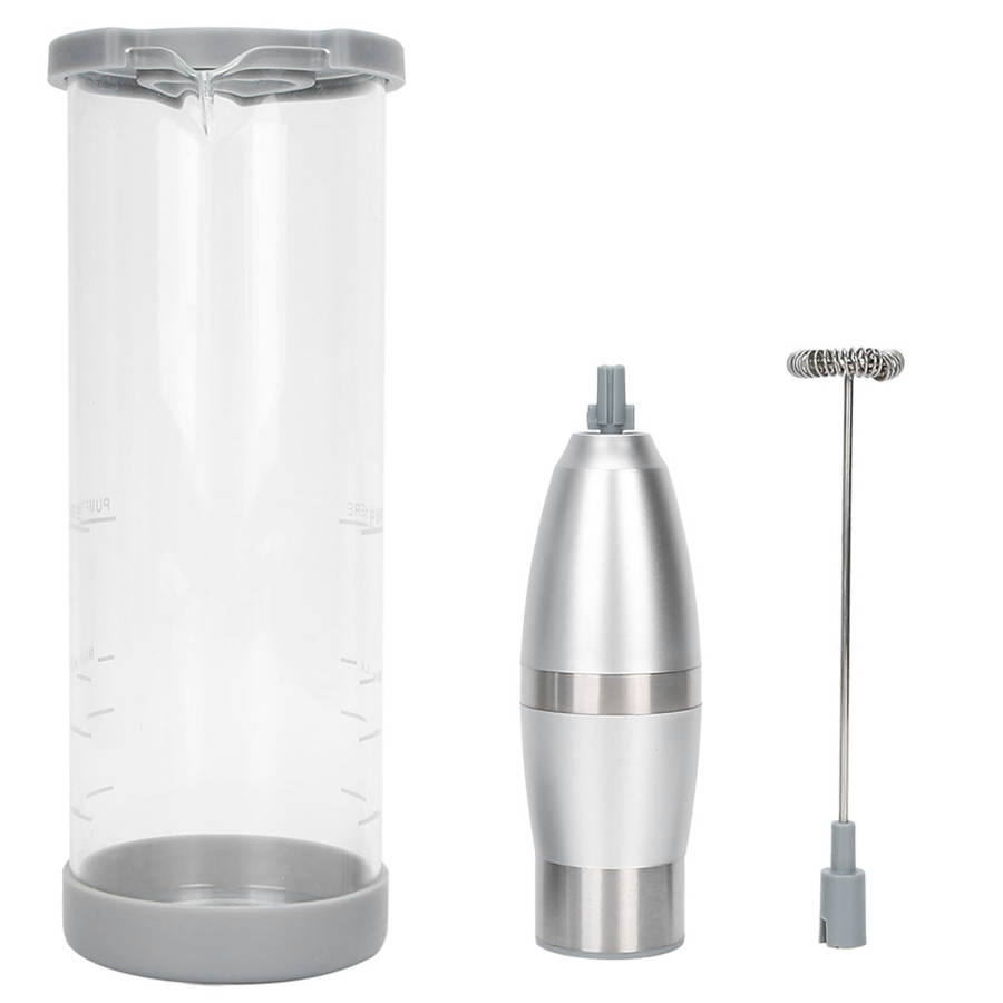 Rvs Elektrische Melkopschuimer Eiklopper Automatische Mixer Glas Mengbeker Keuken Gereedschap