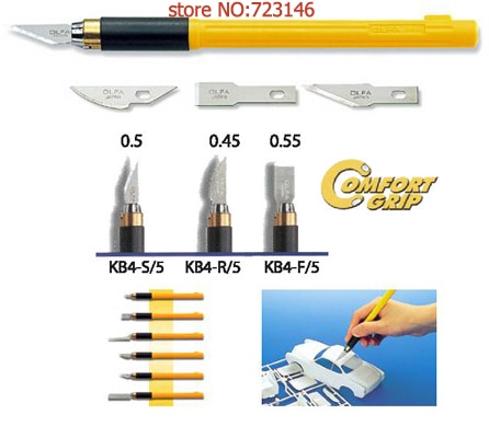 MADE IN JAPAN OLFA art knife AK-4 with 3pcs blades ANDE Blade OLFA KB4-WS KB4-R KB4-F KB4-S