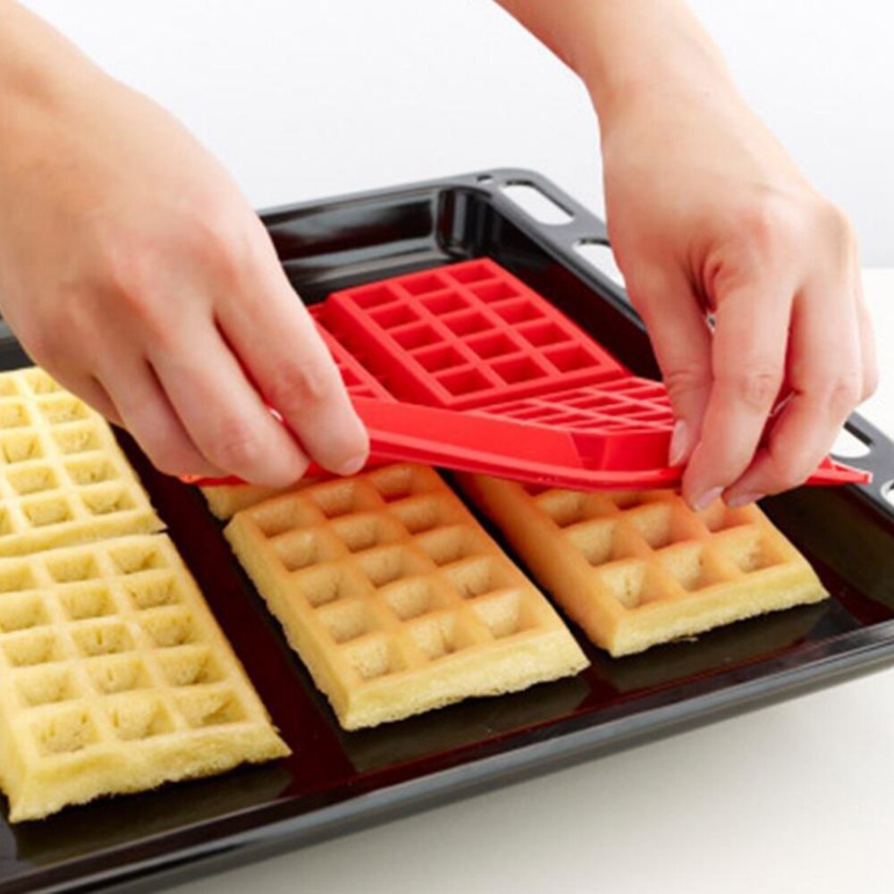 Bandeja de silicona para hacer gofres en el horno, molde para hornear pasteles y galletas, accesorios de cocina