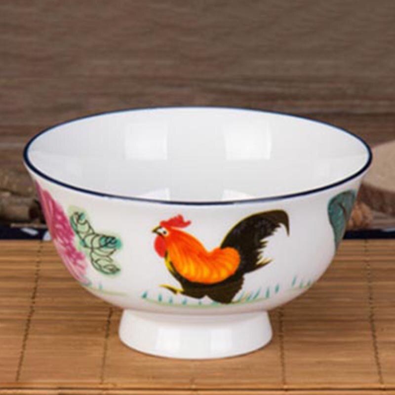 Jahrgang Chinesische Knochen China Schwanz Reis Schüssel Keramik Suppe Schalen Porzellan Geschirr Rindfleisch Nudel Schüssel Küche Zubehör Geschirr