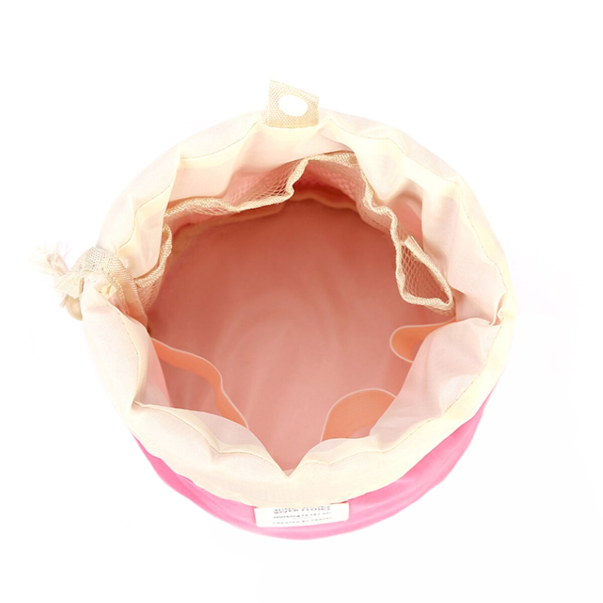 Flannel Cylinder Drawstring Storage Bag Large Capacity Convenient Travel Cosmetics Storage Bag