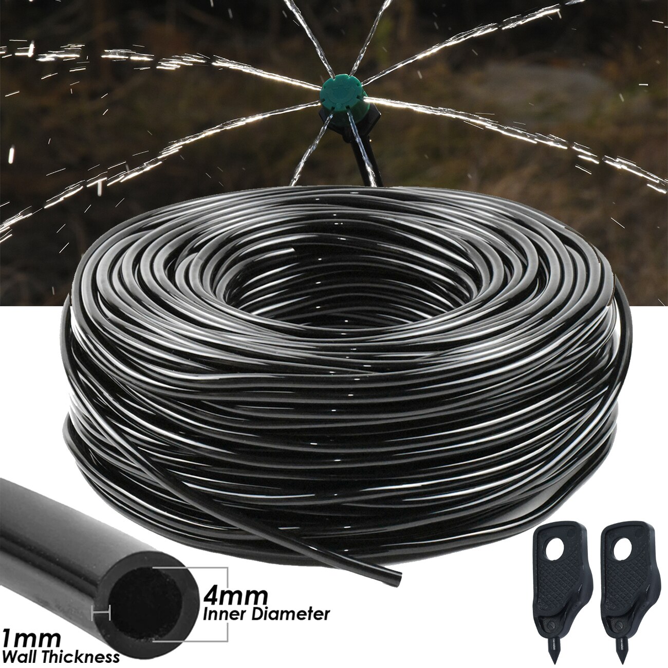 5M-30M Automatic Micro Drip Irrigation Garden Hose Watering System Kits & Adjustable Nozzle Mister Dripper Greenhouse Lawn Yard