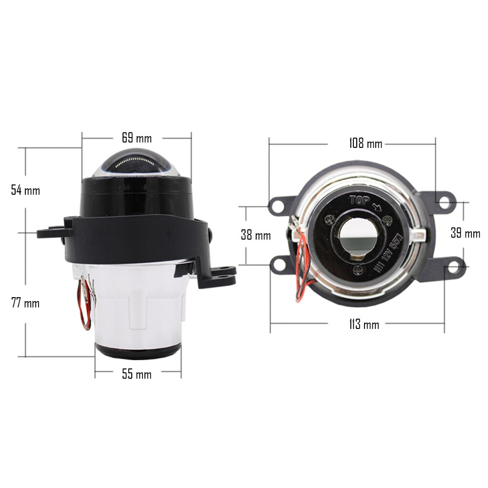 TAOCHIS M6 2.5 pouces antibrouillard projecteur lentille OEM pour Toyota Corolla Prado Camry Yaris Levin feu de brouillard lampe Hid bi-xénon H11 kit