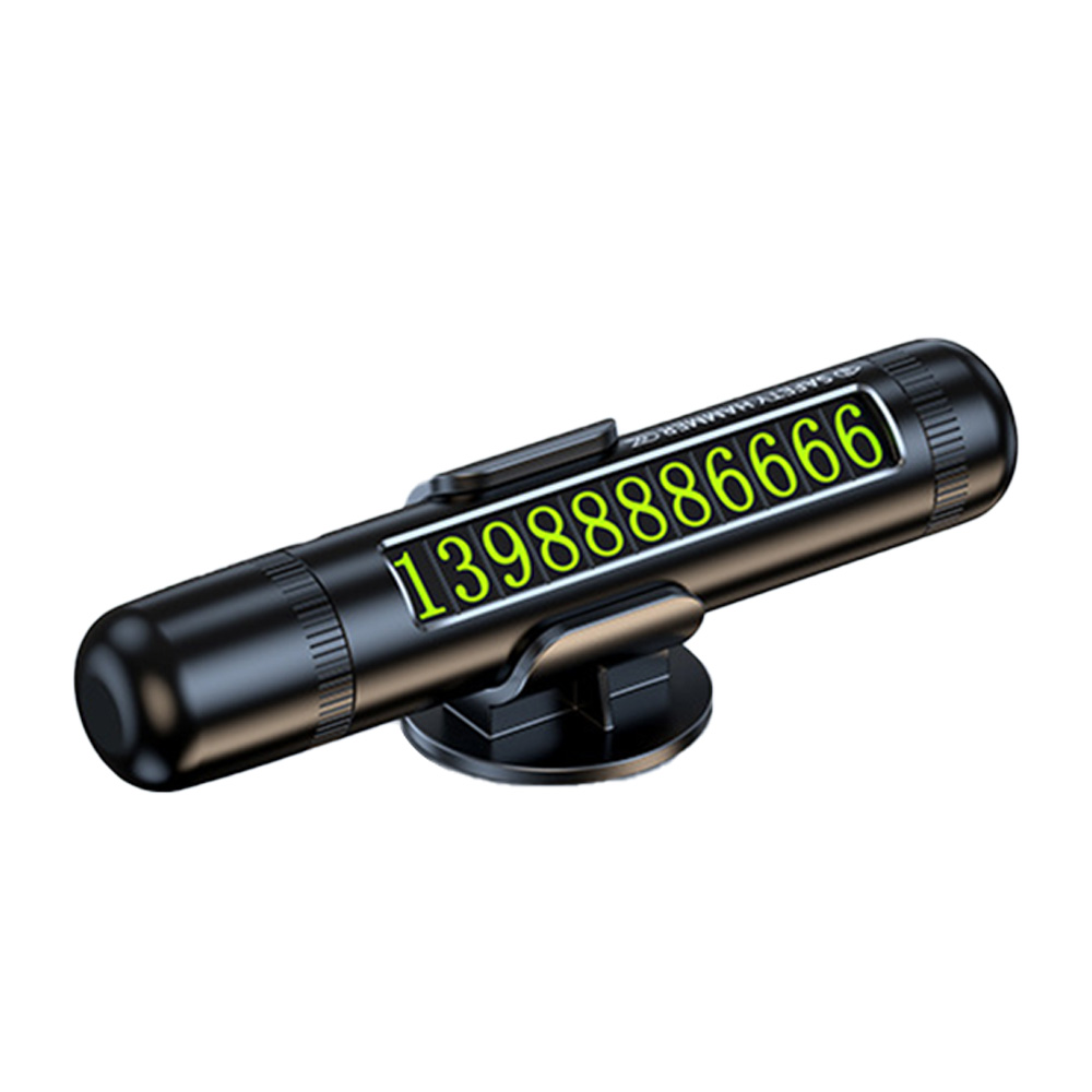 3 In 1 Legering Auto Veiligheid Hamer Autoruit Breker Parkeernummerplaat Ontsnappen Noodhamer: Black