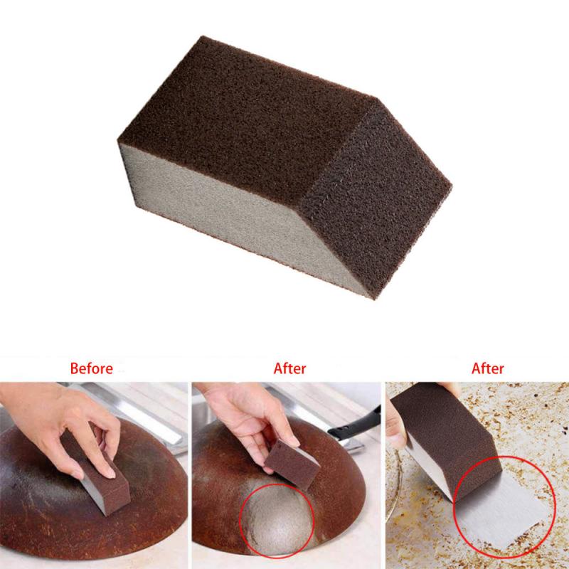 1PC Emery Sponge Kitchen Accessories Magic Eraser Sponge Cleaning Sponge Pot Cleaning Plate Household Derusting Cleaning Pad