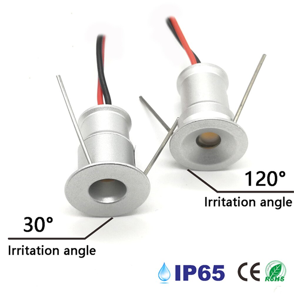 1W IP65 Mini Led Spotlight Dimbare 15Mm Uitsparing Inbouwspot Indoor 12V Spot Light Plafondlamp Showcase display Verlichting