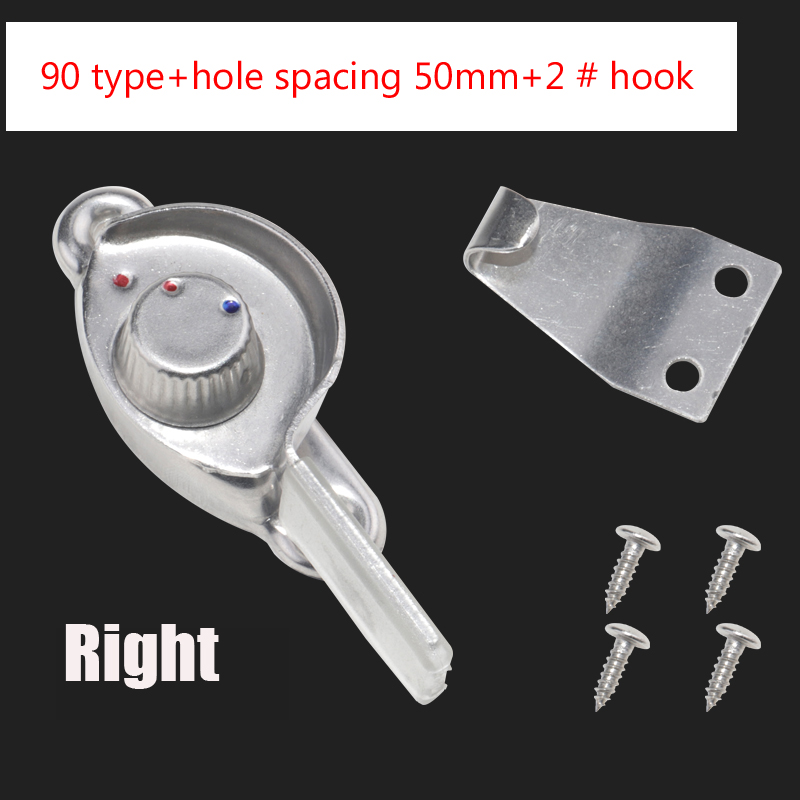 Rustfritt stål vinduslås forsikring tyverisikring aluminiumslegering vindu halvmånelås plast skyvedør oversettelsesvindu: Blå