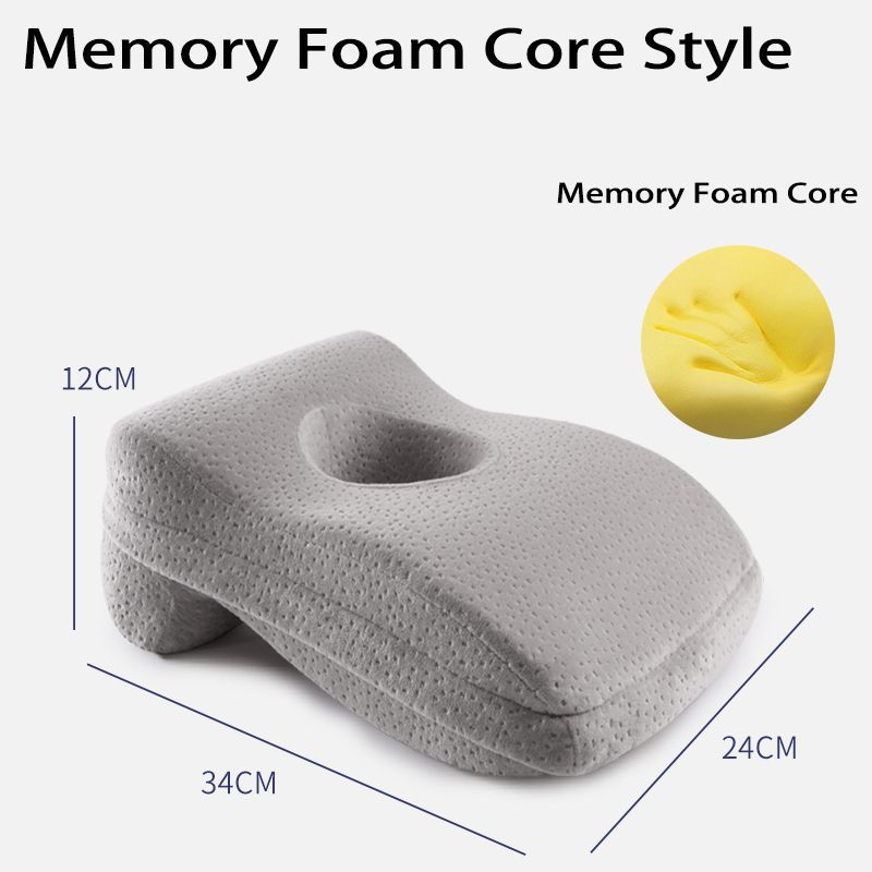 Memory Foam Nap Pillow For Travel Headrest Neck Support Cushions Office Rest Lunch Break Pillow Orthopedic Student Desk Sleeping: Gray