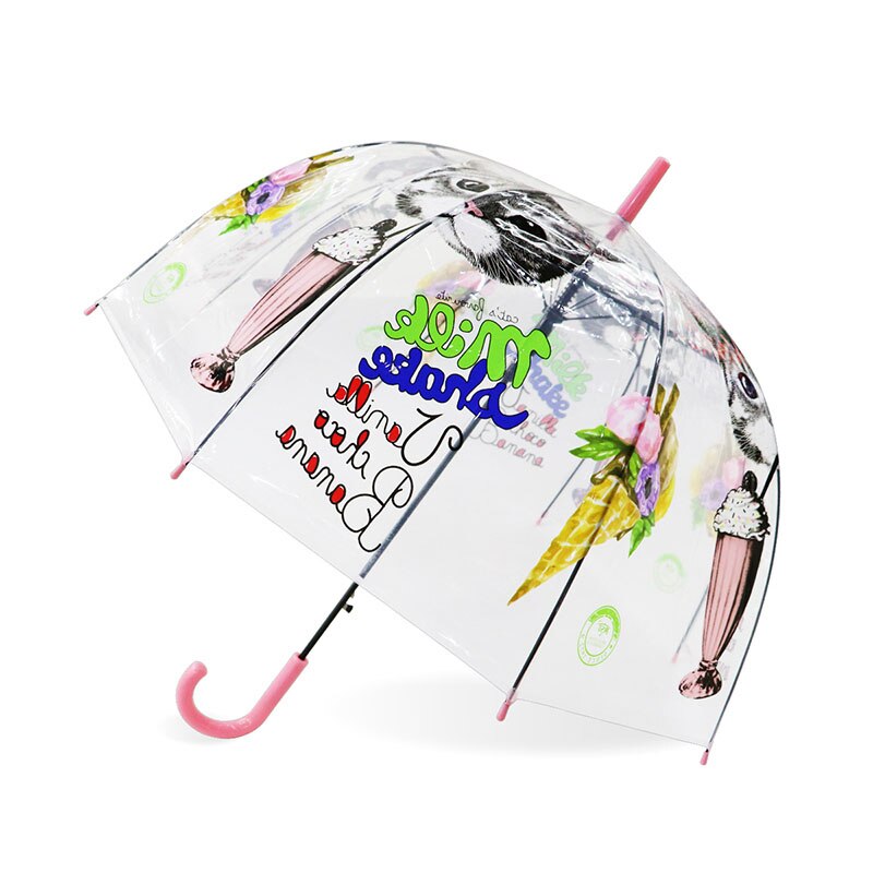 Sakura Regenschirme transparent Vogel KäFeige Regenschirm Karikatur Gebäude Regenschirme Stadt Regenschirm Langen Griff Regenschirme 2022:  Eis Creme Rosa