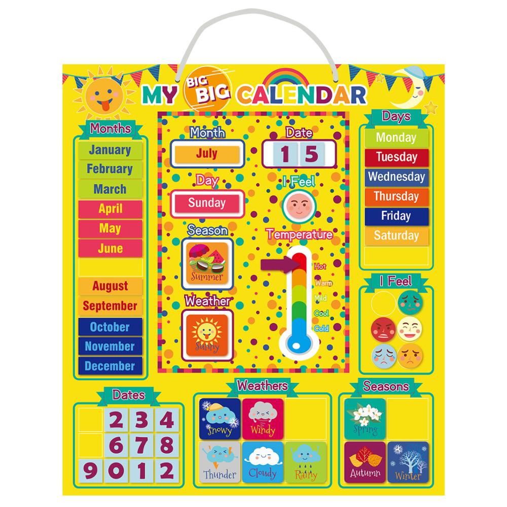 Weather Calendar Magnetic Board Development Learning Enlightenment Children Toys
