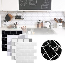 Mozaïek Behang Sticker Zelfklevende 3D Tegel Baksteen Badkamer Decor Peel Stick Tegel Voor Keuken Backsplash 30.5Cm/12in
