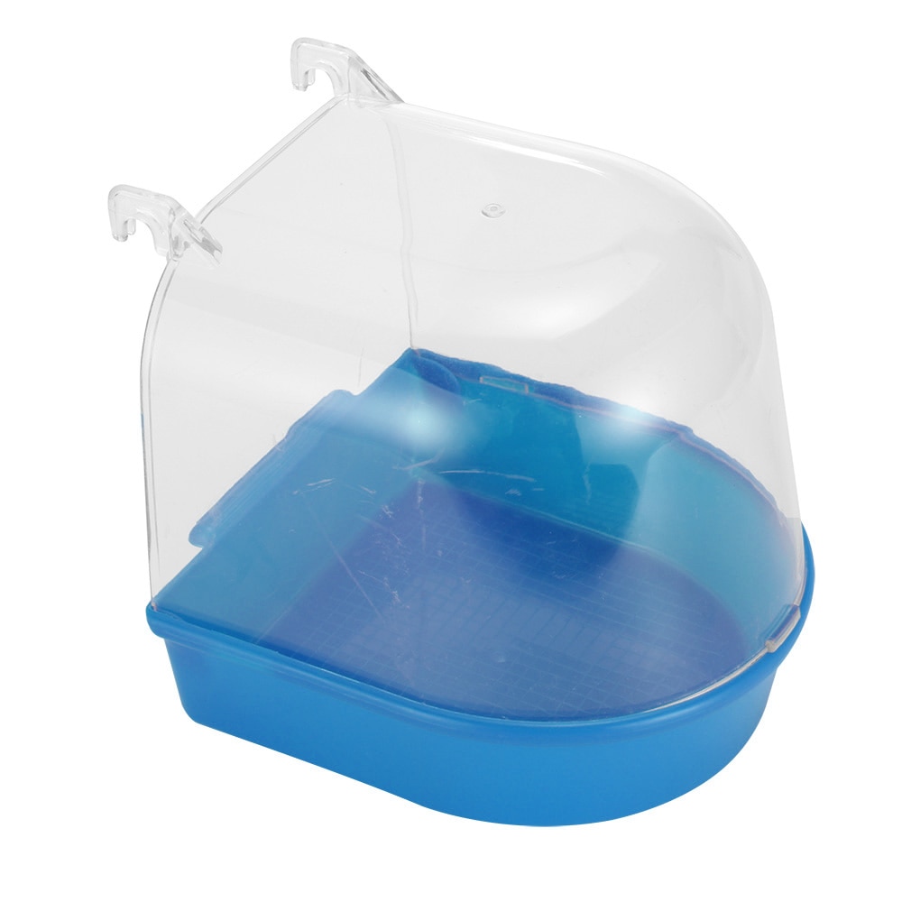 Bird Bath Bathtub Bath Box Bird Cleaning Tool Cage Accessories Parrot Bath Transparent Plastic Hanging Tub Shower