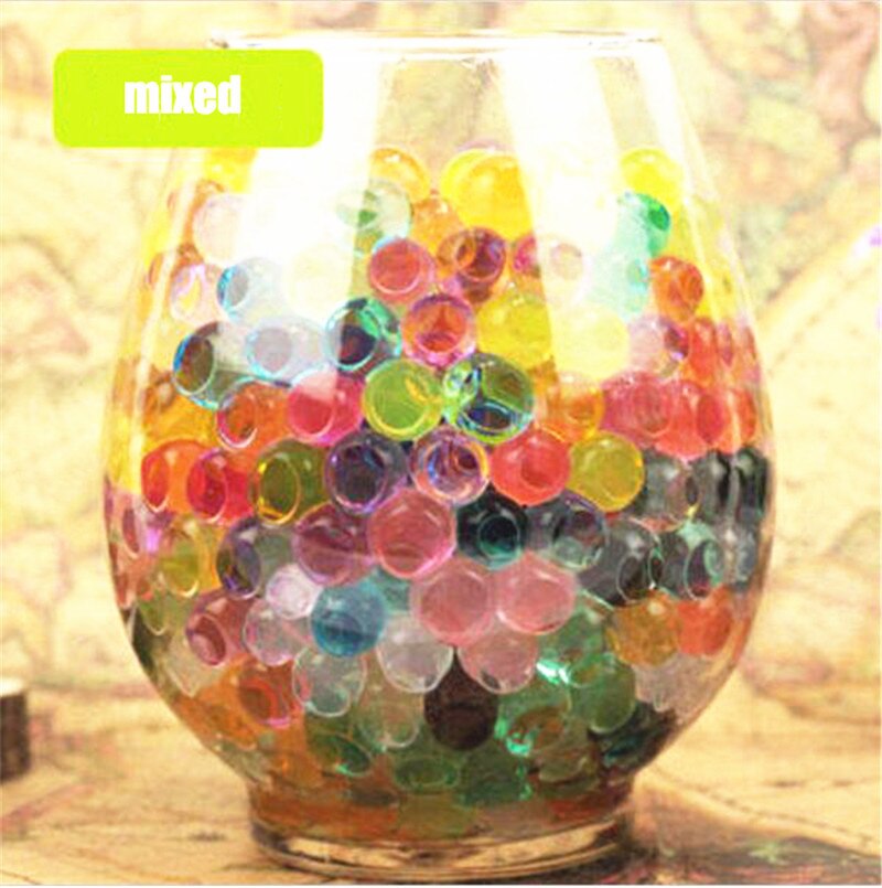 Cuentas de agua de polímero de hidrogel para decoración de boda, bolas de agua para cultivo, decoración con macetas y barro para el hogar, 1000 Uds., 7zSH760: mix