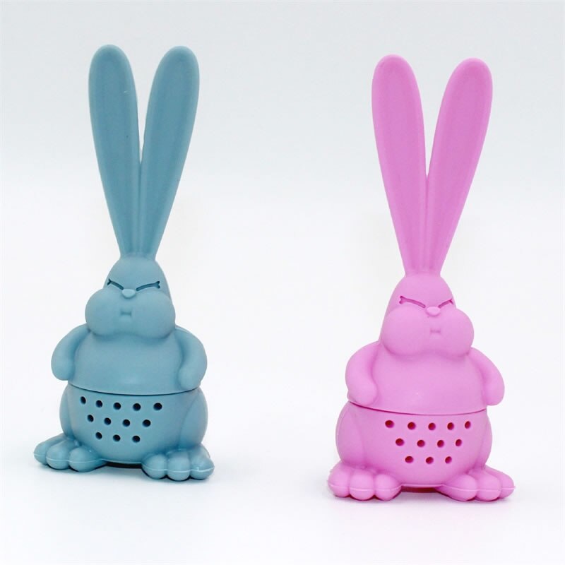 Obr siliconen boze konijn thee-infuser theepot theefilter losse theebladeren zeefbal zetfilter accessoires