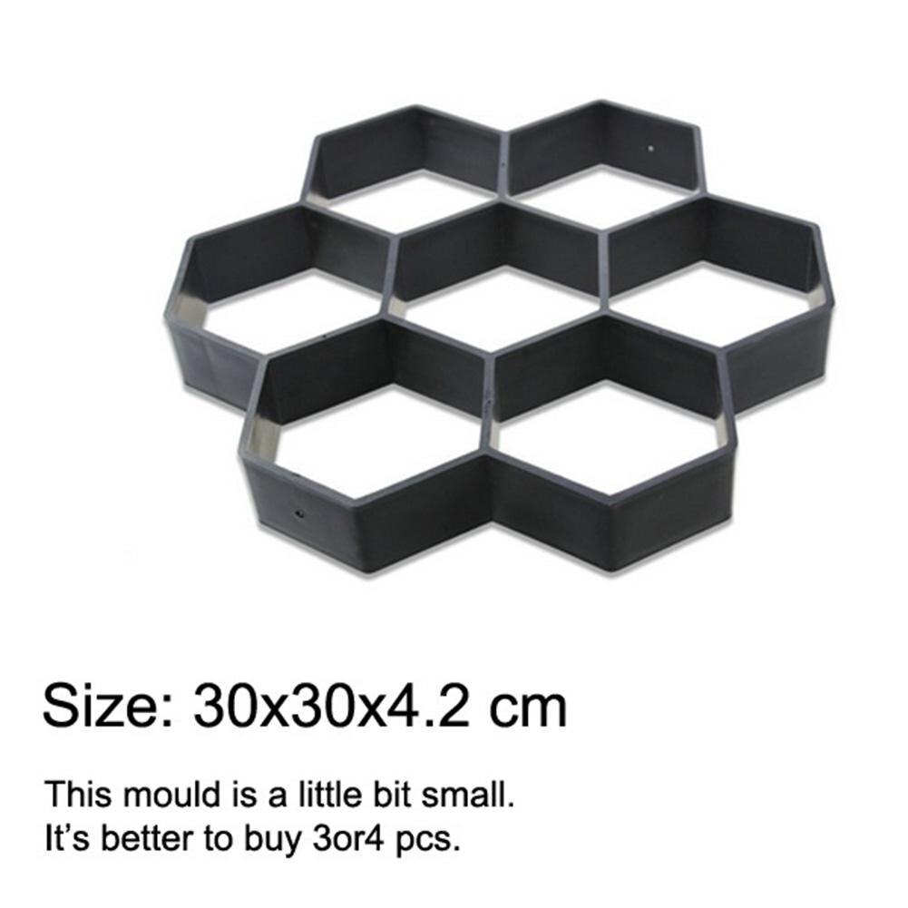 Zwart Plastic Maken Diy Bestrating Mal Huis Tuin Floor Road Beton Stepping Oprit Steen Path Mold Patio Maker Tuinieren: C