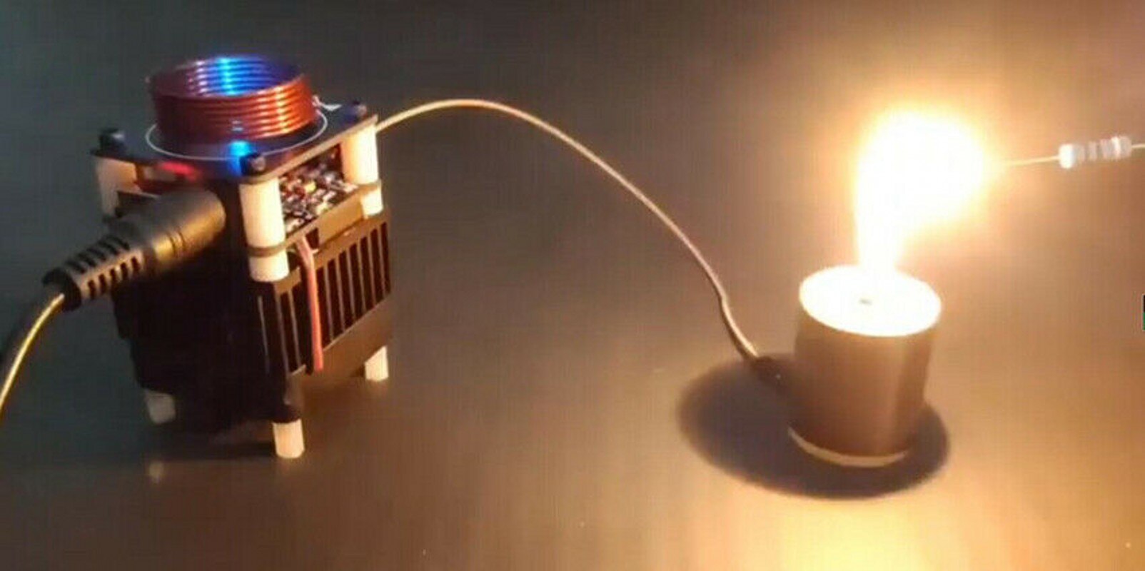 Tesla Coil Hfsstc Elektronische Kaars Hoge Frequentie Plasma Vlam Demo Diy 36-48V