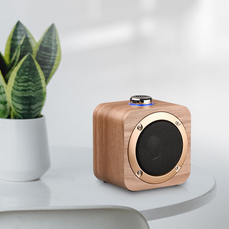 TWS Portable Wood Bluetooth Speaker Wireless Mini Loudspeaker Bluetooth Subwoofer 3D stereo surround for Outdoor, home, office