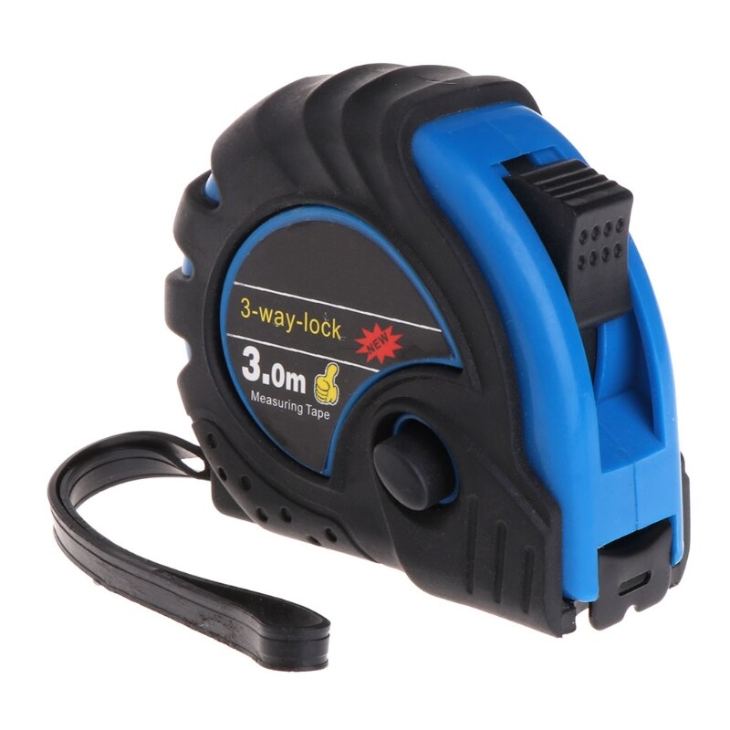3m 5m 7.5m Retractable Tape Measure 3-Way-Lock Metric Rubber Measuring Tape Rule Steel Tape Ruler