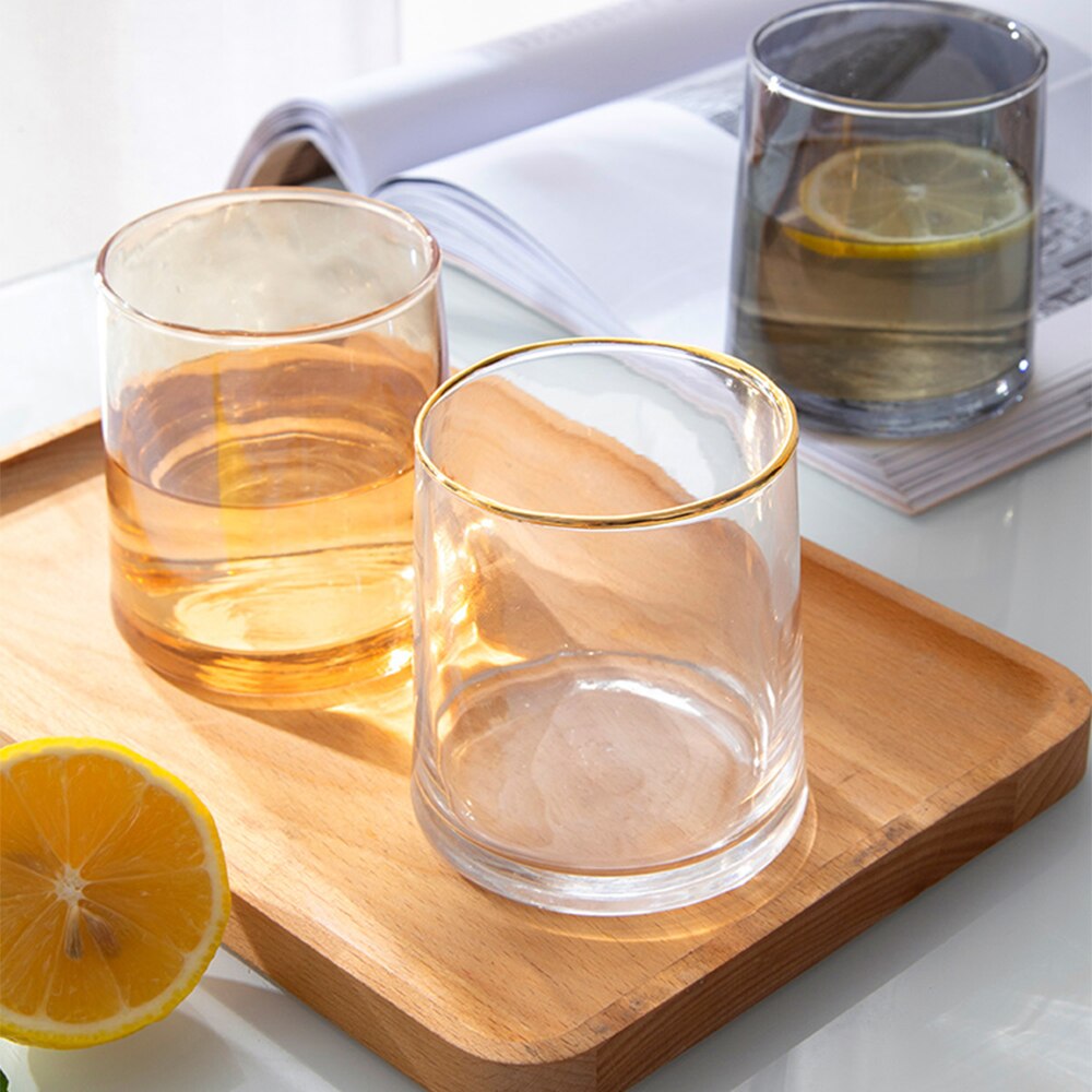 Whiskey Glass, Kitchen Heavyweight Water Glass,Ins Wind ,6 Colour, Water Cup, Juice Glass ,Wine Glass ,Drinking Cup