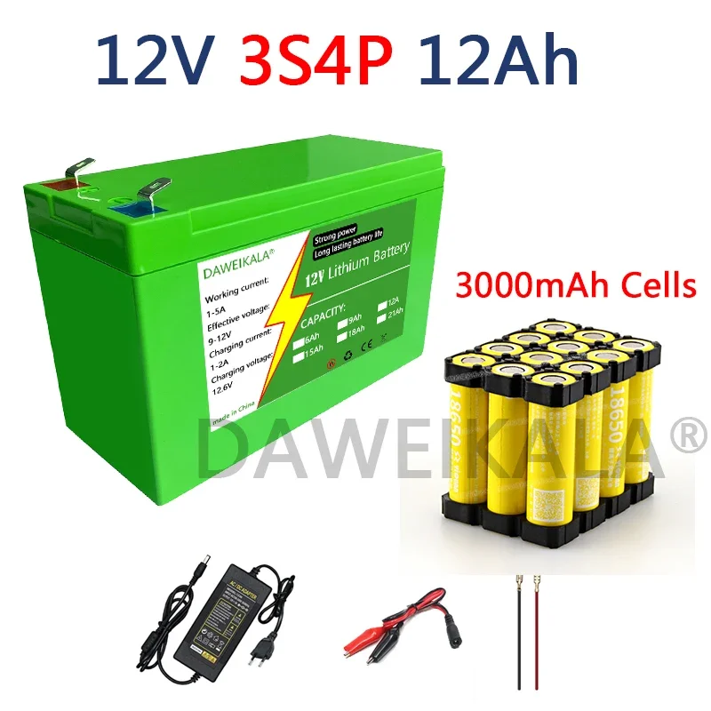 12 V 18650 Lithium-Akku, 3S7P, wiederaufladbarer Akku für Solarenergie, Elektrofahrzeug-Akku, LED, Outdoor-Campingausrüstung: Beige