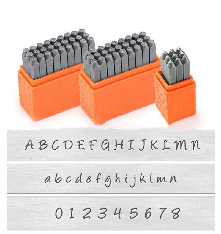 3Mm Brief Nummer Stempel Punch Set Gehard Staal Metaal Hout Lederen Staal Punch Alfabet Letter Nummer Tool Lederen Craft stempel: 3 set punch