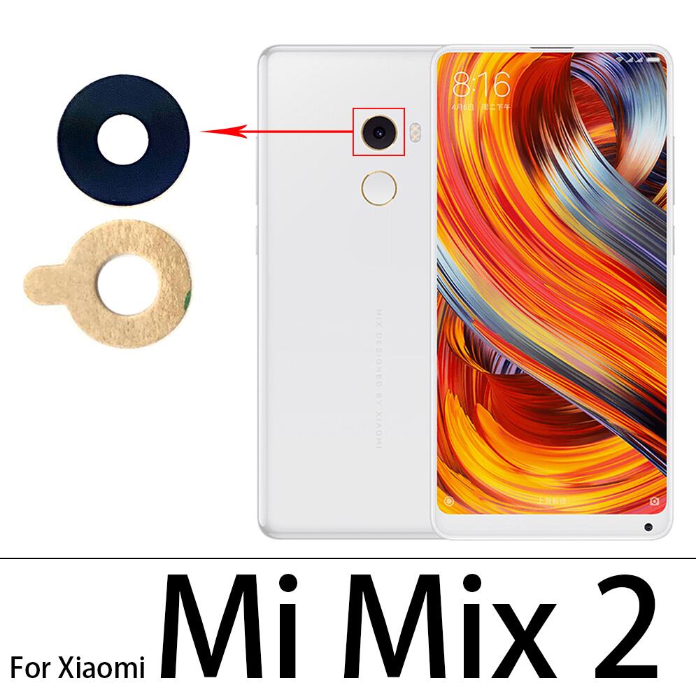 Back Camera Glass Cover Lens With Sticker For Xiaomi Mi A3 A1 A2 10T Lite Max 3 2 Mix 3 2S 2 10 Ultra Redmi Note 6 7 10 Pro 10S: Mi Mix 2