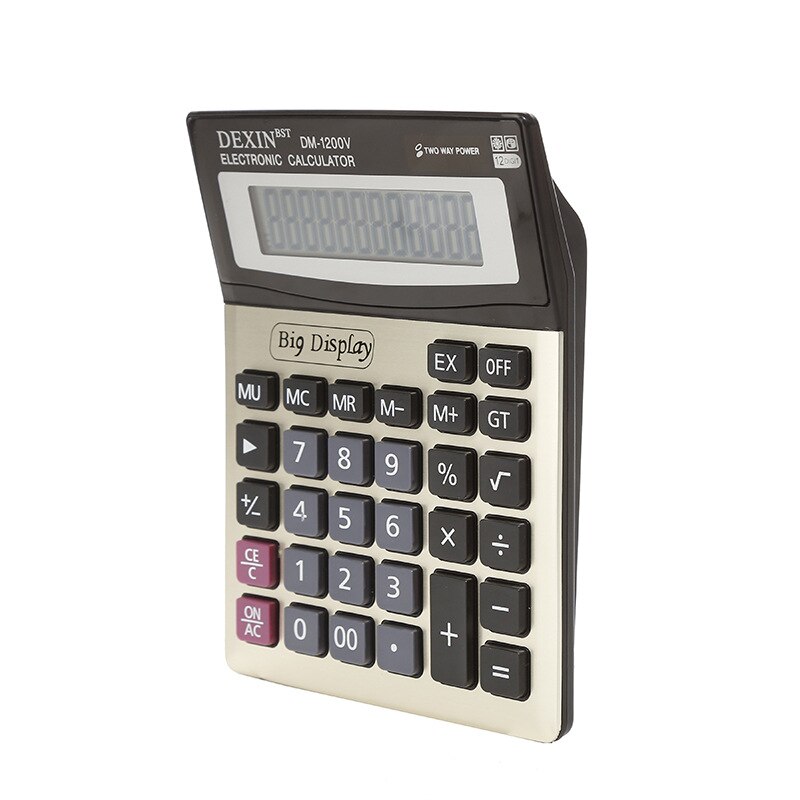 1Pcs 12 Digits Electronic Calculator Large Screen Desktop Calculators Home Office School Calculators Financial Accounting Tools