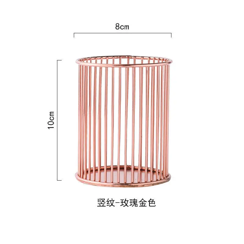 Kosmetik machen-hoch Pinsel Aufbewahrung sbox zylindrische fallen Lagerung Lippenstift Pinsel Stift Halfter Veranstalter Schmiedeeisen Stift Lagerung: dunkel khaki