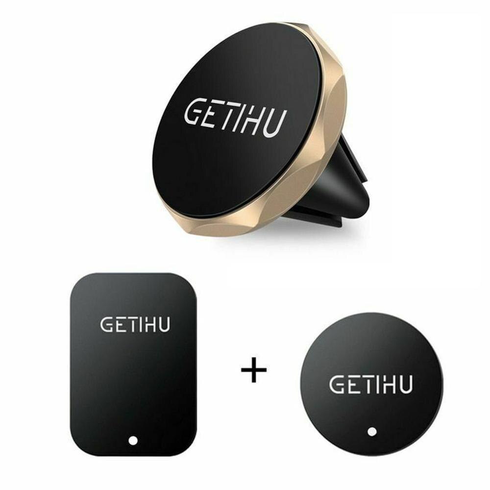 Car Phone Holder Magnetic Air Vent Mount Mobile Smartphone Y1M1 in XS Stand Max GPS Support Magnet Cell For iPhone Samsung T8Z1: gold