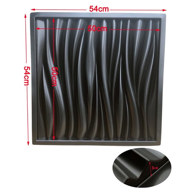 Wave Patroon Muur Beton Cement Gips Mal Plastic Baksteen Steen Tegels Diy Handleiding Tuin Gazon Pad Bestrating Bestrating Bestrating