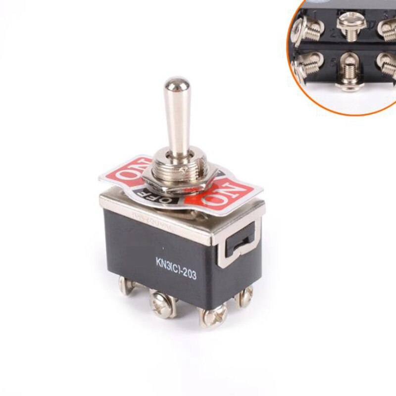 12V Car 15A Universal Metal On/Off/on Centre Off Toggle/Flick Switch Double Pole