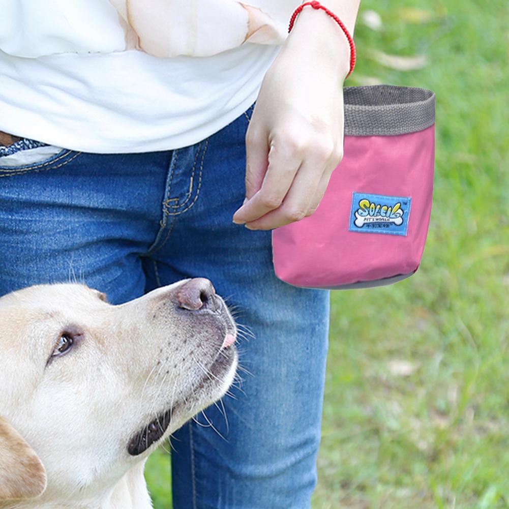 Hund udendørs træningslommer legetøj snackposer transportable kæledyrsfoderposer affaldsposer kæledyrsartikler farve tilfældig