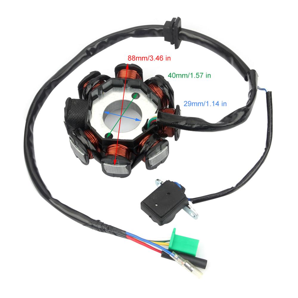 8 Poles Motorcycle Ignition Magneto Stator Generator Coil For GY6 150cc 125cc Chinese Scooter Moped ATV Quad Pocket Bike