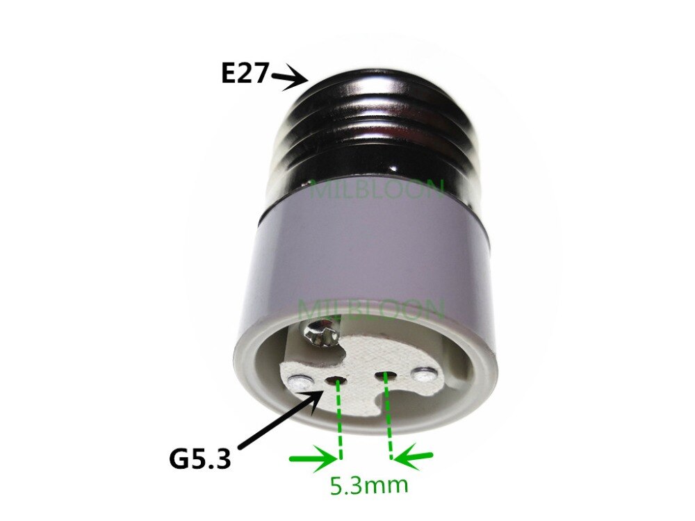 E27-G5.3 Lamphouder Converter E27 turn om G5.3 OM E27 Lamp adapter G5.3 turn in E27 houder verandering te G5.3 base MR16 OM E27