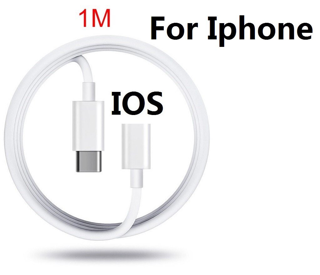 20cm 1M 2M 3M Ultra Long Line USB Charger Cable For iphone 11 X XR XS MAX 5 6 7 8 Plus Huawei P40 P30 Samsung S20 S10 S9 Type C: TPU White Iphone / 0.25m