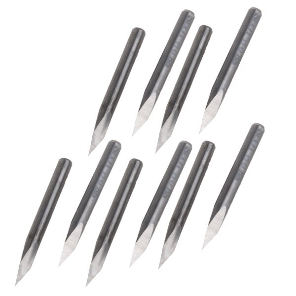 10 brocas de grabado de pirámide Triangular, 30 grados, 1/8 &quot;, CNC