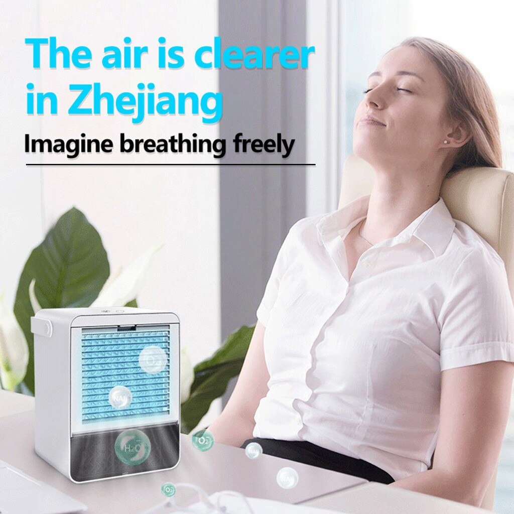 Mini Portable Air Conditioner Home Air Conditioning Portable Water Cooling Fan Mini Home Usb Charging Cooler Fan #z