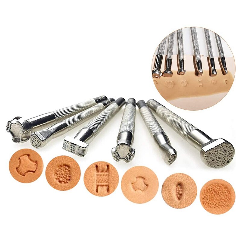 44Pcs Leather Stamping Tools Leather Carving Tool Kit Saddle Making Tools Set for Leather Stamping Carving